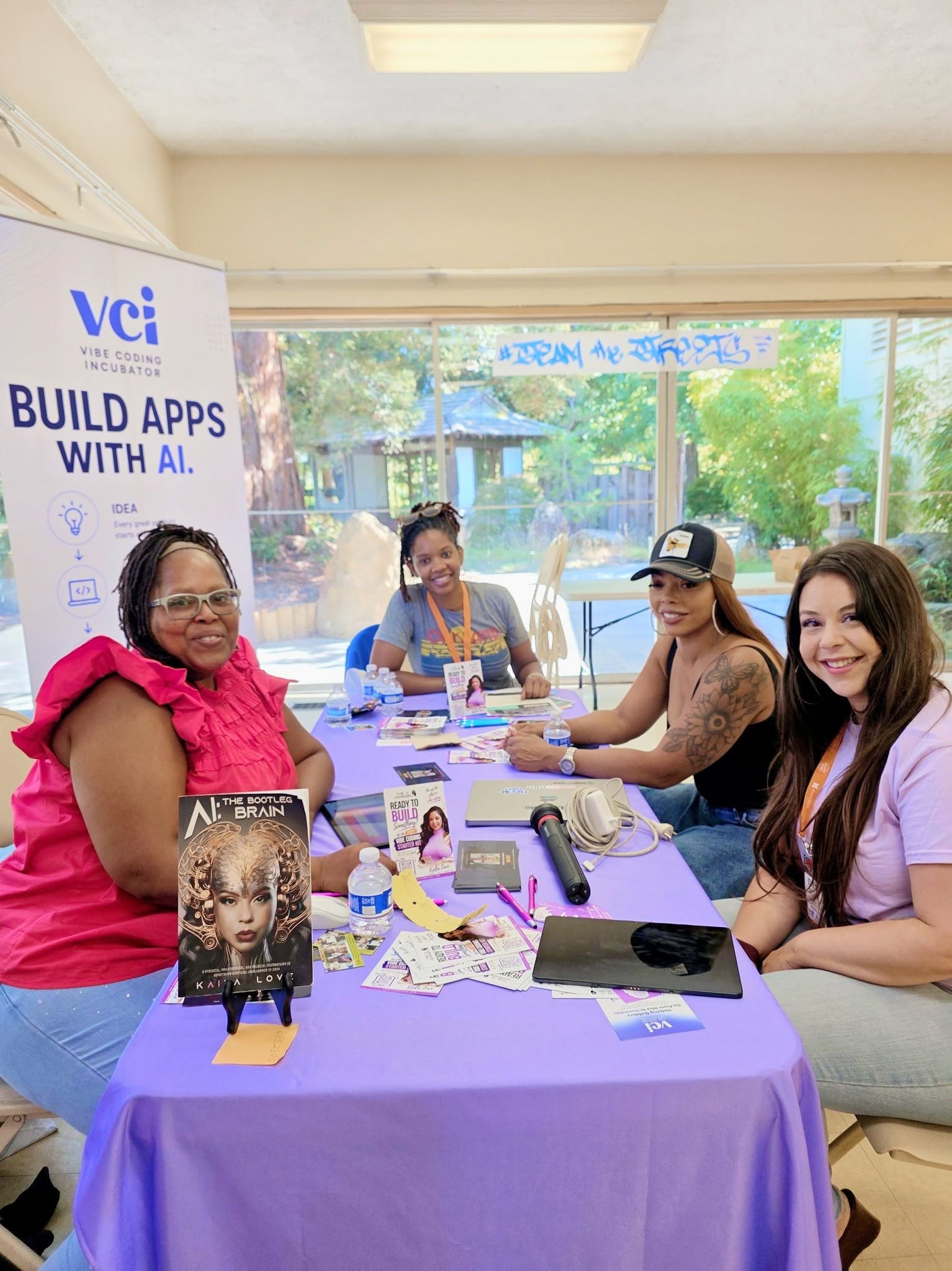 The VC Inc team with builders at a live event